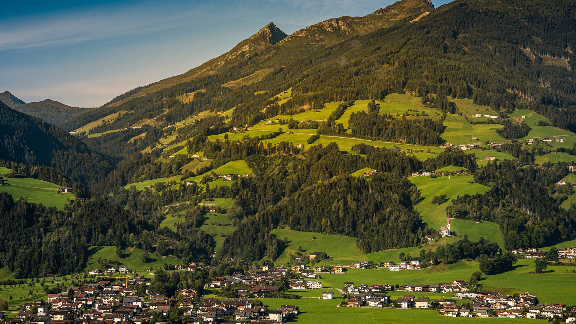 Berge Dorf nach Österreich auswandern